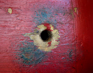 bullet hole in door of jennie wade house